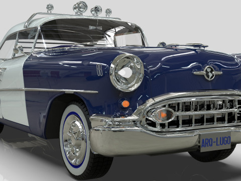 Oldsmobile Super 88 Police Patrol 1955 3D Модель