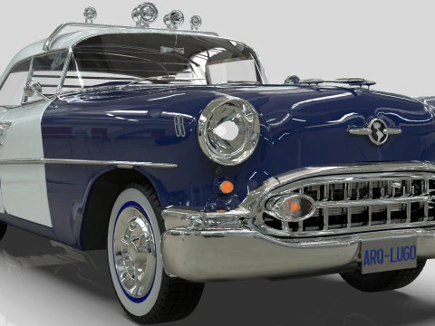 Oldsmobile Super 88 Police Patrol 1955 3D Model