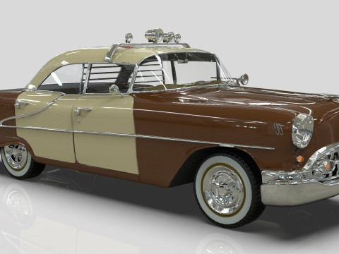 Oldsmobile Super 88 Police Patrol 1955 3D Модель
