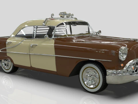 Oldsmobile Super 88 Police Patrol 1955 3D Model