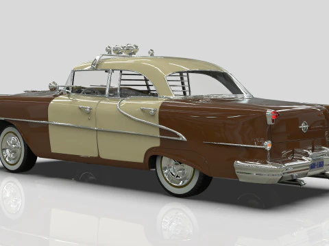 Oldsmobile Super 88 Police Patrol 1955 3D Model