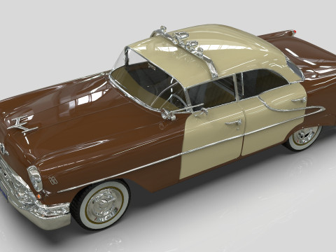 Oldsmobile Super 88 Police Patrol 1955 3D Модель