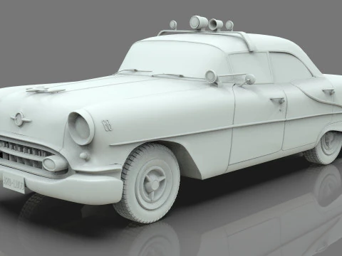 Oldsmobile Super 88 Police Patrol 1955 3D Model