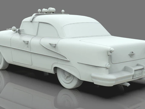 Oldsmobile Super 88 Police Patrol 1955 3D Model