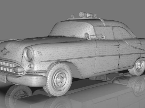 Oldsmobile Super 88 Police Patrol 1955 3D Model