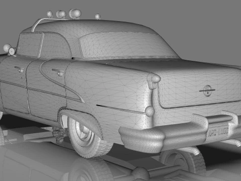 Oldsmobile Super 88 Police Patrol 1955 3D Model