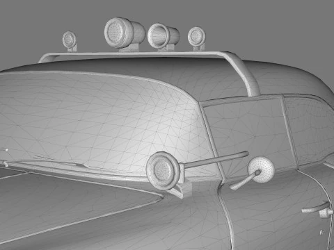 Oldsmobile Super 88 Police Patrol 1955 3D Model