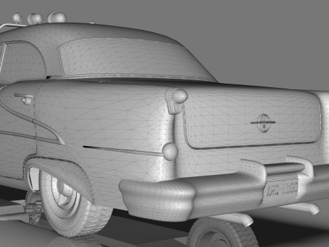 Oldsmobile Super 88 Police Patrol 1955 3D Модель