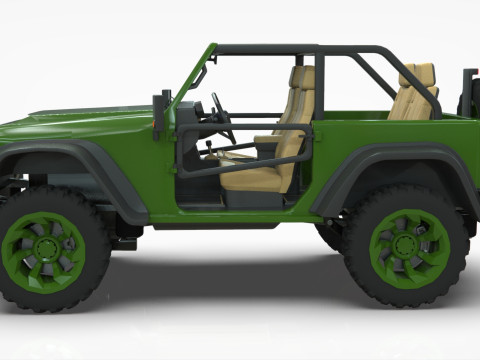 Jeep Wrangler Willys Concept 2023 Low-poly 3D मॉडल