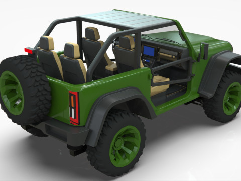 Jeep Wrangler Willys Concept 2023 Low-poly 3D मॉडल