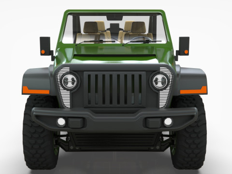 Jeep Wrangler Willys Concept 2023 Low-poly 3D मॉडल