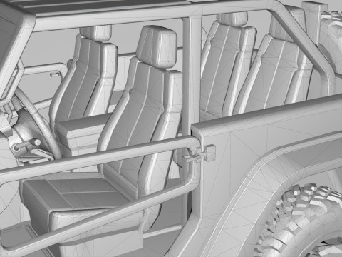 Jeep Wrangler Willys Concept 2023 Low-poly 3D मॉडल