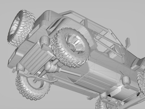 Jeep Wrangler Willys Concept 2023 Low-poly 3D मॉडल