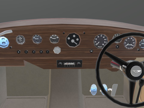 Bentley R-Type Continental 1952 Low-poly Modelo 3D