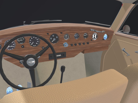 Bentley R-Type Continental 1952 Low-poly Modelo 3D