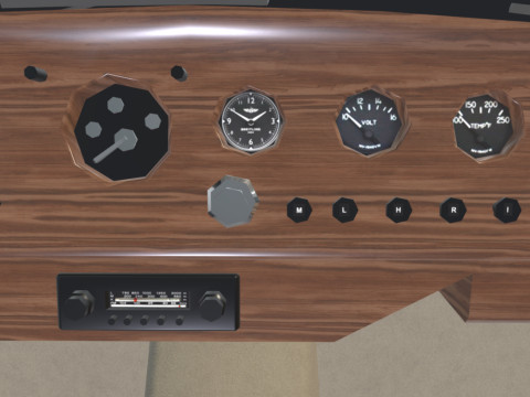 Bentley R-Type Continental 1952 Low-poly Modelo 3D