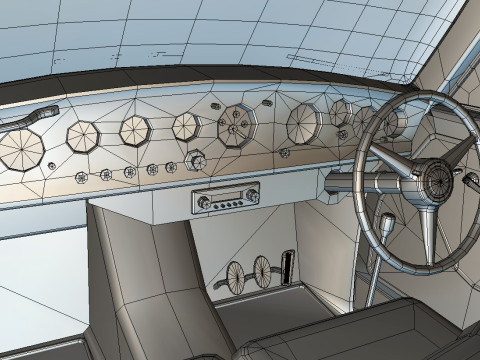 Bentley R-Type Continental 1952 Low-poly Modelo 3D
