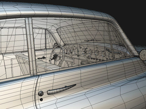 Bentley R-Type Continental 1952 Low-poly Modelo 3D