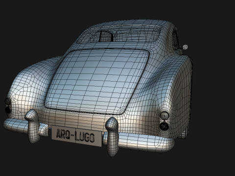 Bentley R-Type Continental 1952 Low-poly Modelo 3D