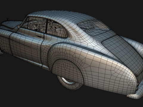 Bentley R-Type Continental 1952 Low-poly Modelo 3D
