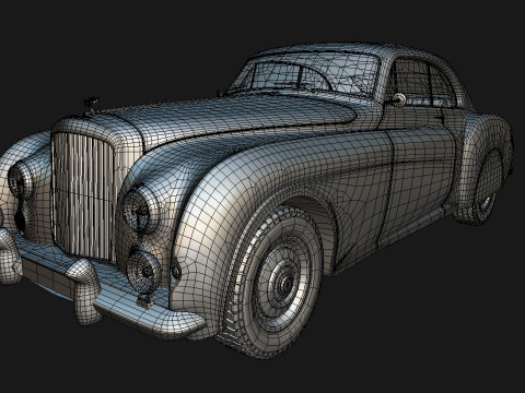 Bentley R-Type Continental 1952 Low-poly Modelo 3D