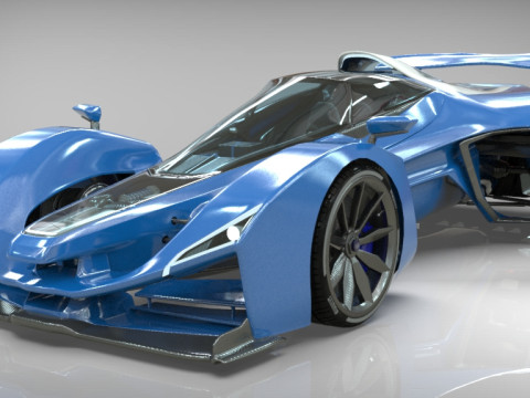 Delage D12 Low-poly 3D 모델