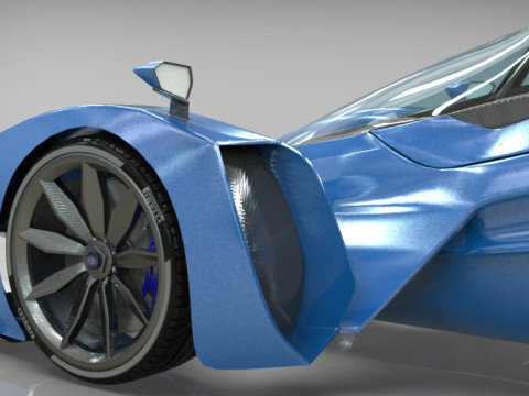 Delage D12 Low-poly 3D Model