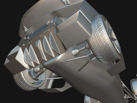 Delage D12 Low-poly 3D Model