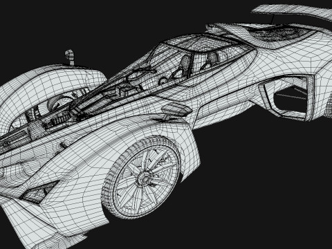 Delage D12 Low-poly 3D Model