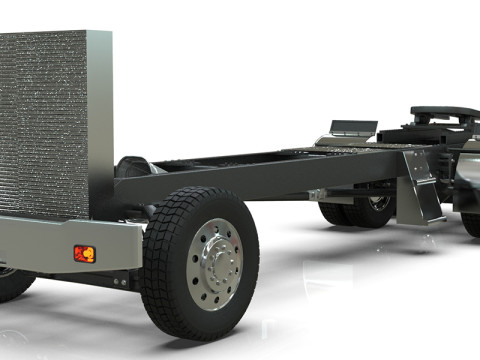 Kenworth w900 1984 Chasis Low-poly 3D 모델