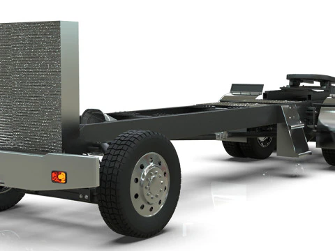 Kenworth w900 1984 Chasis Low-poly Model 3D