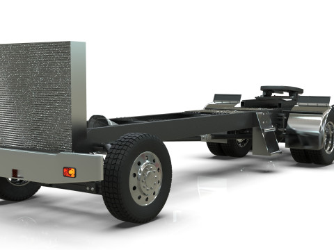 Kenworth w900 1984 Chasis Low-poly 3D Model