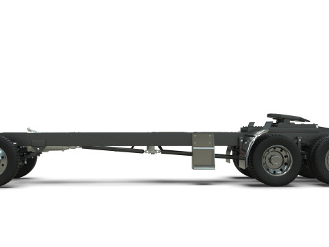 Kenworth w900 1984 Chasis Low-poly 3D Model