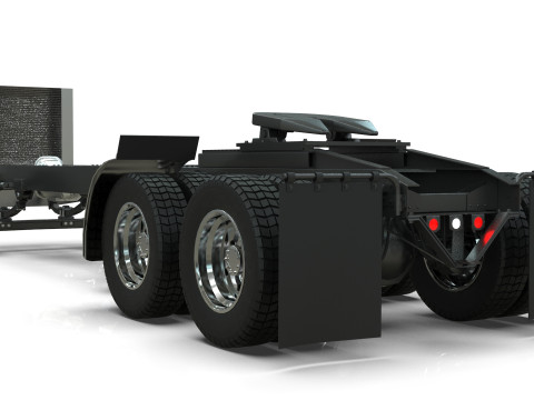 Kenworth w900 1984 Chasis Low-poly 3D Model