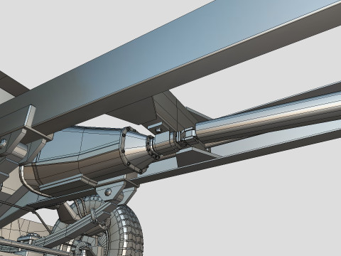 Kenworth w900 1984 Chasis Low-poly 3D Model