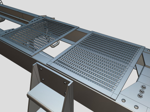 Kenworth w900 1984 Chasis Low-poly 3D Model