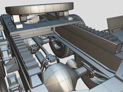 Kenworth w900 1984 Chasis Low-poly 3D Model