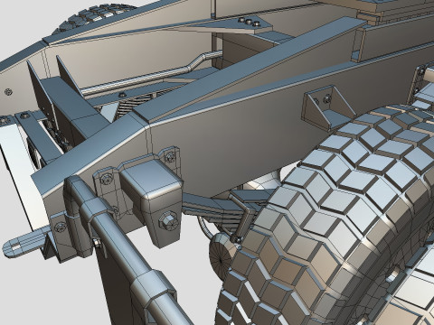 Kenworth w900 1984 Chasis Low-poly 3D Model