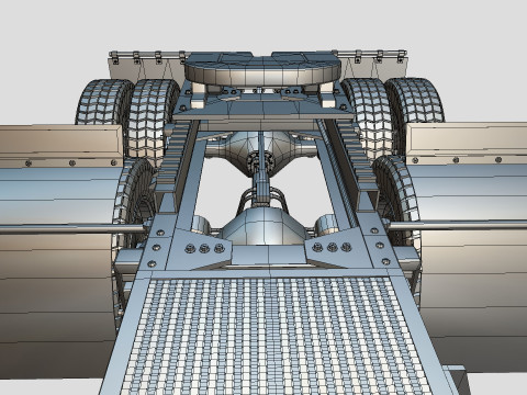 Kenworth w900 1984 Chasis Low-poly 3D Model