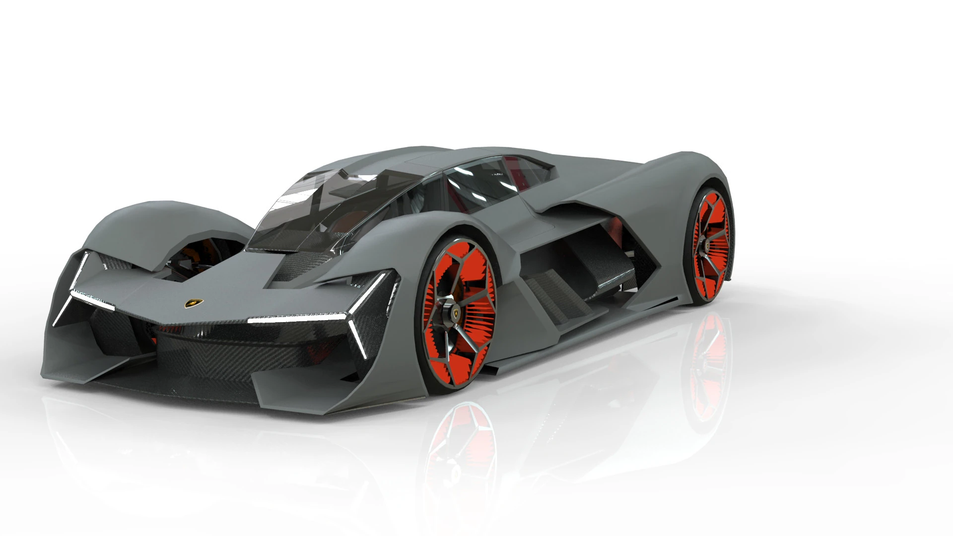 Hypercar Terzo Millennio 2021 Low-poly 3D Model .c4d .max .obj .3ds .fbx .stl .blend