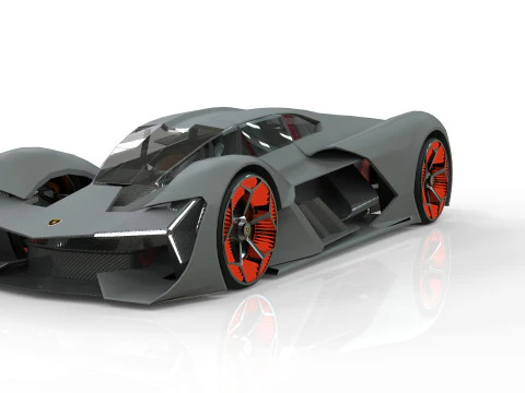 Hipercarro Terzo Millennio 2021 Low-poli Modelo 3D