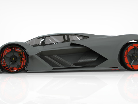 Hypercar Terzo Millennio 2021 Low-poly Modello 3D