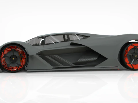 Hypercar Terzo Millennio 2021 Low-poly 3D Model