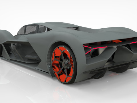 Hypercar Terzo Millennio 2021 Low-poly Modello 3D