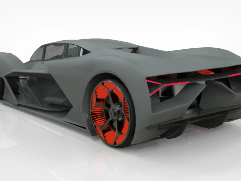 Hypercar Terzo Millennio 2021 Low-poly 3D Model