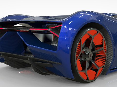 Hypercar Terzo Millennio 2021 Low-poly Modello 3D