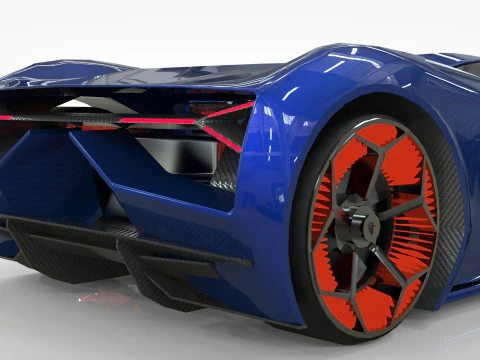 Hypercar Terzo Millennio 2021 Low-poly 3D Model