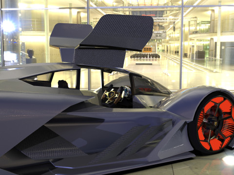 Hypercar Terzo Millennio 2021 Low-poly Modello 3D
