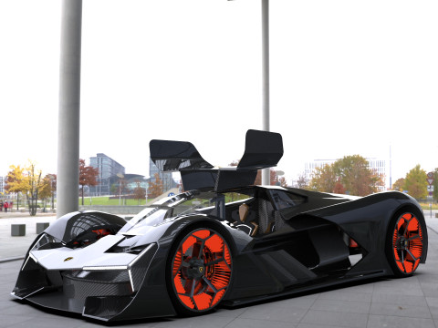 Hypercar Terzo Millennio 2021 Low-poly Modello 3D