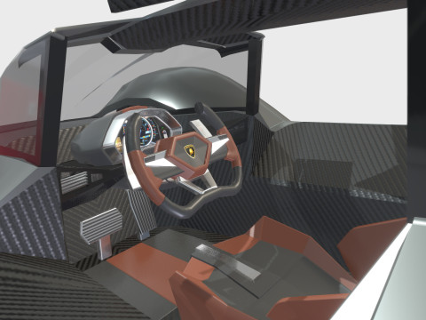 Hypercar Terzo Millennio 2021 Low-poly Modello 3D